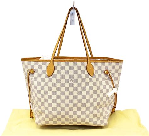 louis vuitton neverfull mm damier azur fake|louis vuitton damier canvas neverfull.